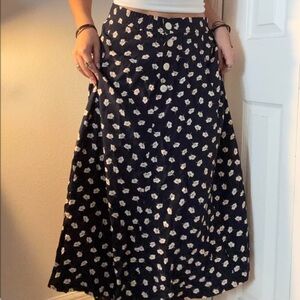 Floral Navy Skirt
